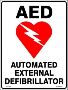 AED - Automated External First Aid Sign Corflute Diamond Grade Reflective - Picture 1 of 1