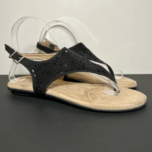 Womens MIA Amore Joycee Black Embellished Sandals / Size 8 - Picture 1 of 8