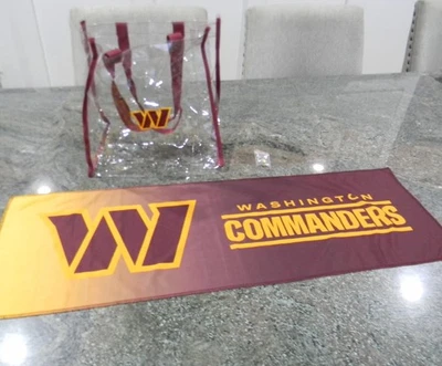 Bolso de Mano Transparente Washington Commanders, Banner de Tela 34" y Prendedor Mascota Mayor Tuddy Foto 1 de 4