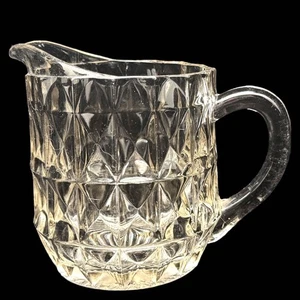 Vintage Jeannette WINDSOR CLEAR Depression Glass Pitcher 16 oz Diamond Pattern - Picture 1 of 9