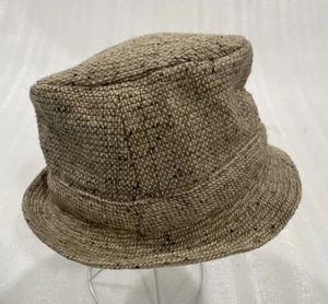 Vintage David Hanna & Sons Ltd Irish Tweed Hat Pure Wool DONEGAL TOWN 7  EUC - Picture 1 of 7