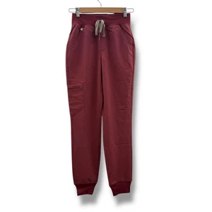 Figuren Neu mit Etikett Zamora Jogginghose Scrub Pants XXS Dark Cherry hoch tailliert Uniform - Bild 1 von 4