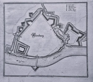 Plan von Nienburg Weser echter alter Merian Kupferstich der Erstausgabe 1654 - Picture 1 of 1
