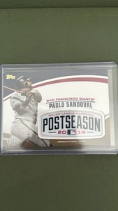 2018 Topps Update #PSL-PS Pablo Sandoval MLB Postseason Logo Patch Gold #/99 - Picture 1 of 2