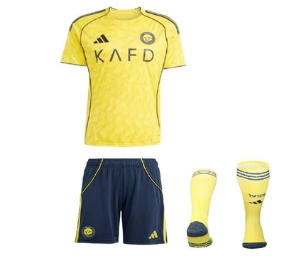 ADIDAS Al nassr kids childrens full football kit 5-16yrs youths home 2025-26 Ronaldo 7