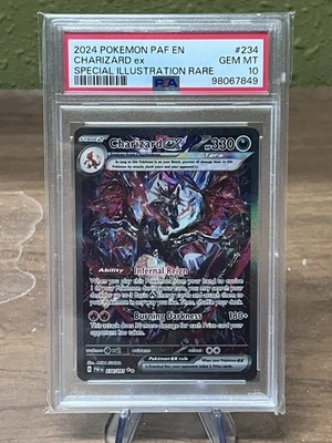 Pokemon 2024 Shiny Charizard ex 234/091 SIR Paldean Fates GEM MINT PSA 10 - Image 1 of 2