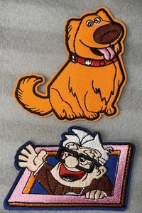 🔥 UP Disney Pixar Carl Fredricksen & Doug Dog Cartoon Embroidered Iron On Patch - Picture 1 of 10