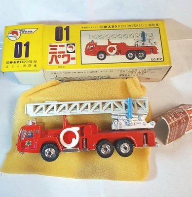 Camión de bomberos Shinsei Mini Power 01 Mitsubishi Fuso K201 usado (mejorado) escalera Foto 1 de 4