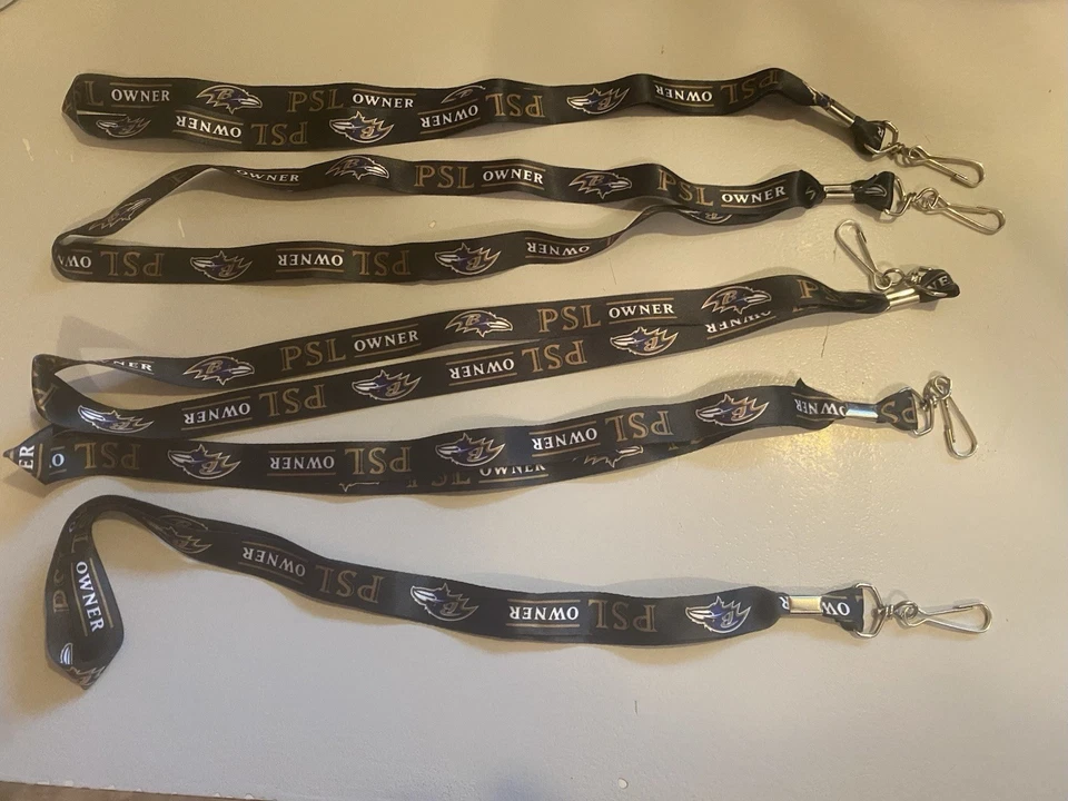 5 portacordones de boleto de temporada raro Baltimore Ravens 2018 PSA dueño Foto 1 de 1
