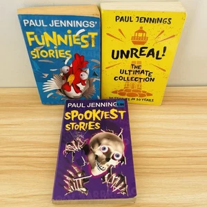 Paul Jennings book bundle Funniest, Spookiest & Unreal Stories 3 x large print - Picture 1 of 18