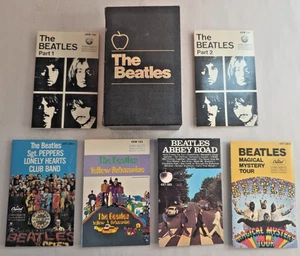 The Beatles ~ 7 Original Cassette Inserts Only ~ VG+ to NM - Picture 1 of 15