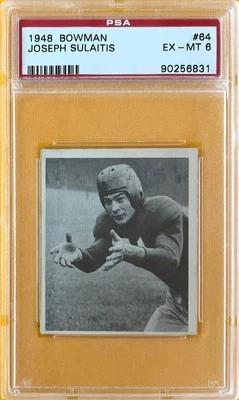 1948 Bowman Football - #64 Joseph Sulaitis - PSA 6 - Image 1 of 2