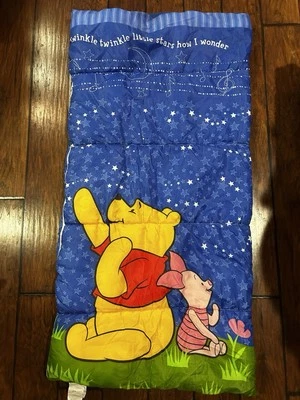 Vintage Disney Winnie The Pooh And Piglet Child’s Sleeping Bag 1990s - Image 1 of 4