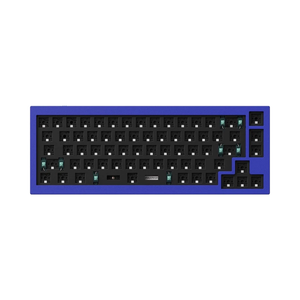Keychron Q2 Custom Mechanical Keyboard Blue Aluminum Wired Barebone Version 65% - Bild 1 von 4