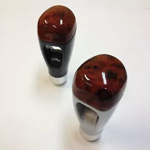 WOOD GRAIN TOP FANCY GEAR LEVER SHIFT KNOB SPORT RACING METAL BODY SK-175 - Picture 1 of 12