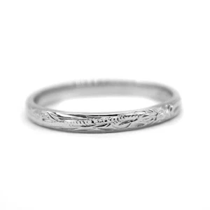 Anillo de plata esterlina 925 grabado en hawaiano banda circular brillante banda - Imagen 1 de 1