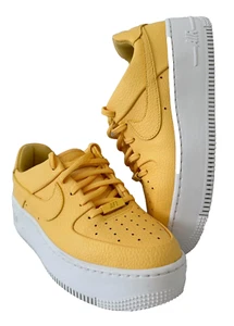 Nike Air Force 1 Sage Low Topaz Gold Leather Sneaker Platform US 7.5 UK 5 - Picture 1 of 13
