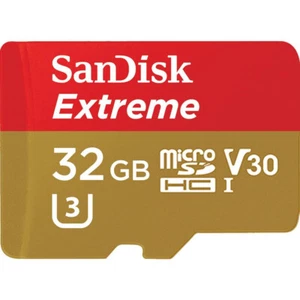 SanDisk Extreme 32GB microSDHC Memory Card A1 Class 10 U3 V30 Compact SD Adapter - Bild 1 von 1