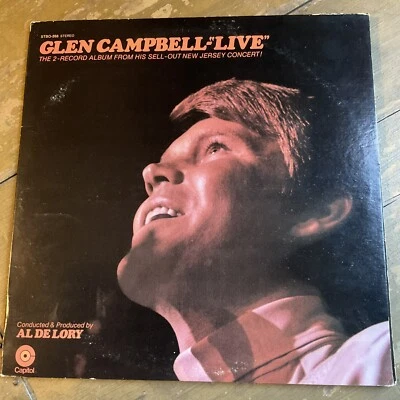 GLEN CAMPBELL LIVE/Capitol STEREO VG+/VG+ Gatefold Poly Alb Sleeve *** - Image 1 of 4