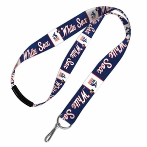 CHICAGO WHITE SOX COOPERSTOWN COLLECTION LANYARD KEY CHAIN 1" WIDE 20" LONG - Picture 1 of 1