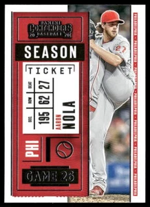 Carta Baseball Aaron Nola 2020 Panini Contenders #19 Philadelphia Phillies - Foto 1 di 2