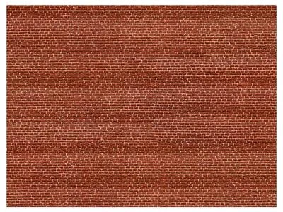 NOCH 56610 3D-Kartonplatte Klinker rot H0 für Modelleisenbahn Diorama 1:87 - Bild 1 von 4