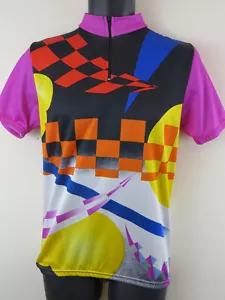 Radfahren Retro Jersey Top Shirt Vintage Vintage Vintage mehrfarbig Herren Medium M 3 - Bild 1 von 3