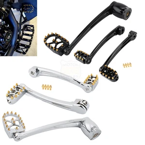 CNC Brake Arm Pedal Shift Lever w/ Shifter Peg For Harley Touring Softail Fatboy - Bild 1 von 22