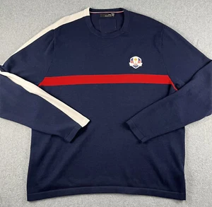 Ralph Lauren Polo Sweater Men's XXL Navy Striped Team USA Olympics 2018 Soft - Picture 1 of 11