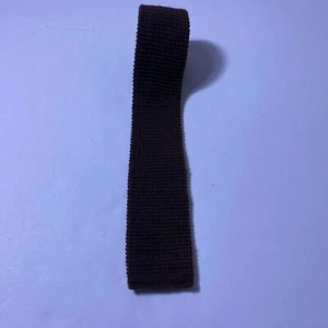 Vintage Wembley 100% Wool Knit Tie Brown Made in USA Flat End Textured Classic - Picture 1 of 5