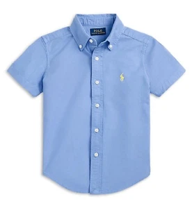 Polo Ralph Lauren Boys Cotton Oxford Short-Sleeves Shirt Little Kid Blue Size 7 - Picture 1 of 2