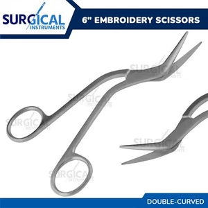 6" Curved Embroidery Tailor Dressmaking Scissors Sewing Stainless German Grade - Picture 1 of 3