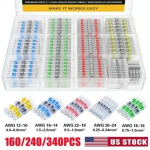 Conectores de cable termorretráctiles con manguito de sellado impermeable 340/240 piezas - Imagen 1 de 15