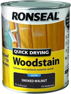 Ronseal Quick Drying - Smoked Walnut - Satin - 750ml - Picture 1 of 1