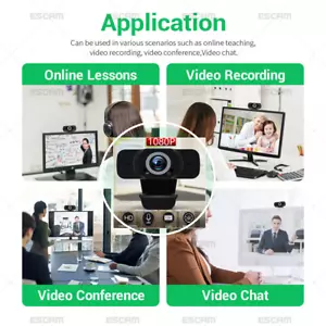 HD Webcam Digital USB 2.0 Video 1080P Web Camera With Microphone for PC Laptop - Picture 1 of 6
