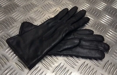 Cuero Negro Mujer Vestido Formal Guantes 3 Dardo - Talla 6½ - Nuevo - Imagen 1 de 4