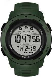 Men'S Outdoor Sports Watch Large Dial Easy-To-Read Digital Watch Multi-Functions - Picture 1 of 3