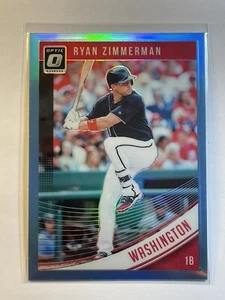 Ryan Zimmerman 2018 Panini Optic Aqua Blue Prizm #ed /50 Washington Nationals - Picture 1 of 2