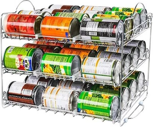 Can Rack Organizer Stackable Can Organizer Holds Upto 36 Cans Utopia Kitchen - Picture 1 of 7