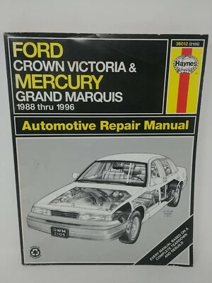 Cableado manual de reparación de servicio Ford Crown Victoria Mercury Grand Marquis 1988-1996 Foto 1 de 4
