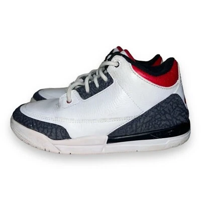 Air Jordan 3 Retro Denim SE PS 'Fire Red' DB0443-100 Youth 1.5 - Image 1 of 4