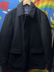 Pendleton Pittock Coat 100% Wool Full Zip Men's Large Pockets - Picture 1 of 5