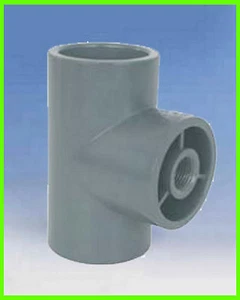 PVC T-Stück 90° 63-1 1/4", Klebe-/Gewindemuffe IG - Bild 1 von 1