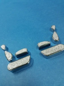 MERCEDES BENZ W220 S-CLASS & W215 CL CRYSTAL FRONT SEAT POWER SWITCH COVERS SET - Foto 1 di 8