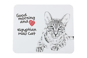 Égyptien Mau Chat Tapis de Souris Avec Chat Art-Dog - Photo 1/7