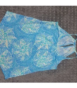 Lilly Pulitzer Damen - Spitzen Tank Schlüsselloch - Bennet Blue Tropic Like Its Hot - XXS - Bild 1 von 7
