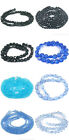 8 Strands Chinese Crystal Fire Polished Beads, Blue, Black