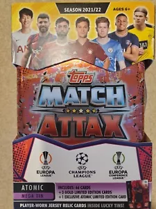 2021/22 TOPPS MATCH ATTAX UEFA SOCCER ATOMIC MEGA TIN - Picture 1 of 1