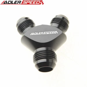 US Aluminum AN12 to 12AN to AN-12 Male Fuel Y Block Fitting Adapter Black NEW - Bild 1 von 5
