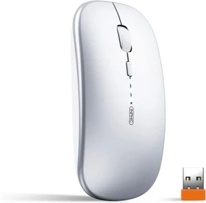 Mouse inalámbrico recargable, [actualizado], ultra delgado 2,4G silencioso inalámbrico - Imagen 1 de 12